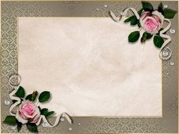 cover of the guest book with roses