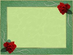 Greeting card with red roses