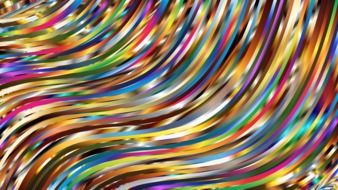 rainbow wavy lines