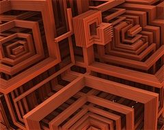 background with 3d fractal pattern