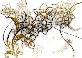 Curlicue Kringel Flowers