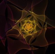 Fractal Abstract Background Rose