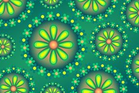 Green Floral Background Texture