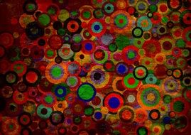 Grunge Circles Colorful Rust