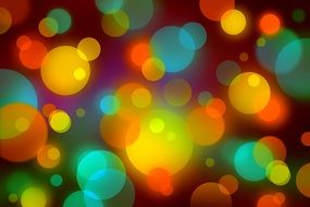 background of colorful circles from the light