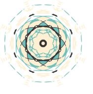 mandala flower in pastel colors