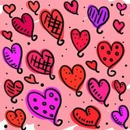 romantic pattern with hearts