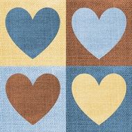 Fabric Hearts Love Quadrants