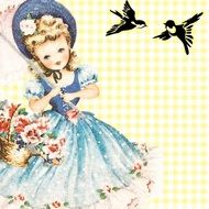 Girl Background Paper Graceful