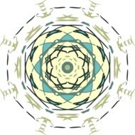 mystical graphic flower