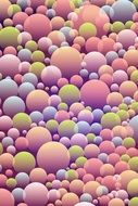 colorful balls on the pattern