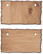 Wood Wooden Signs Set Vector