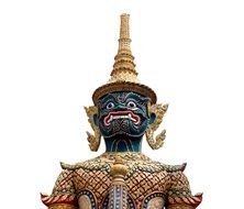 giant asian statue of a guard