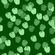 pattern with green peppers