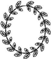 Leave Drawing Frame Oval