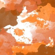 splatters of orange watercolor