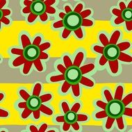 wallpaper with abstract daisies