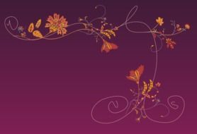 floral ornament on a burgundy background