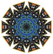 Fractal Tile Kaleidoscope Design