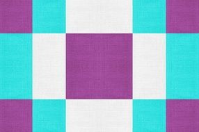 Fabric Geometric Aqua Purple