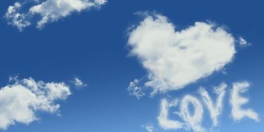 heart shaped cloud in the sky