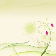 background with conceptual flower