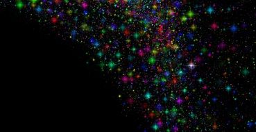 colored stars on the sky