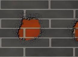 Wall Stones Texture Grey Hole