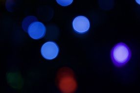 blue and red dots on black background