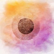 spirals on the watercolor background