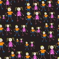 background with children pattern