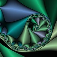 3d abstract background in green colors