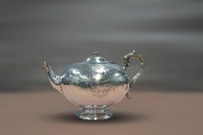 silver vintage teapot