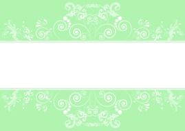 white pattern on a green background