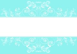 white pattern on a turquoise background