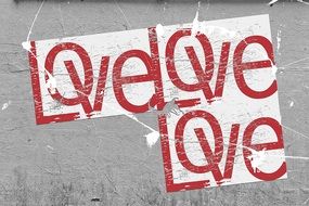 Grunge Background Sticker Love