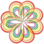 colorful rosette on a white background