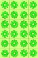 Pattern Flowers Yellow Green