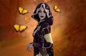 Butterfly Woman Fantasy Gothic