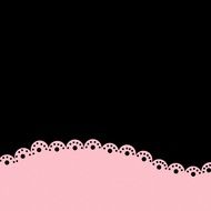 pink lace on a black background