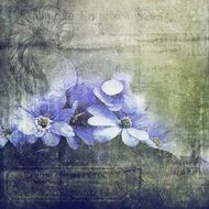 Scrapbook Texture Flowers Green