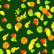 pattern with fruits and berries