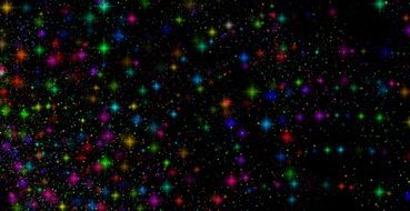 cluster of colored stars