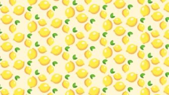 Pattern Template Lemons Yellow