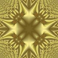 Clipart of golden fractal art