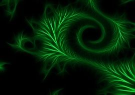 Fractals Green Pattern Abstract