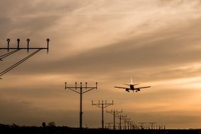 Sunset Airport Orange Aircraft