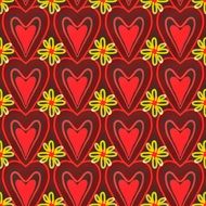 Clipart of background with repeating red hearts