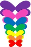 Rainbow Colors Heart Love