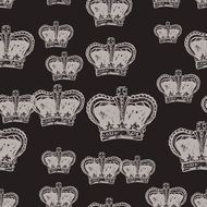 repeating crowns on the black background